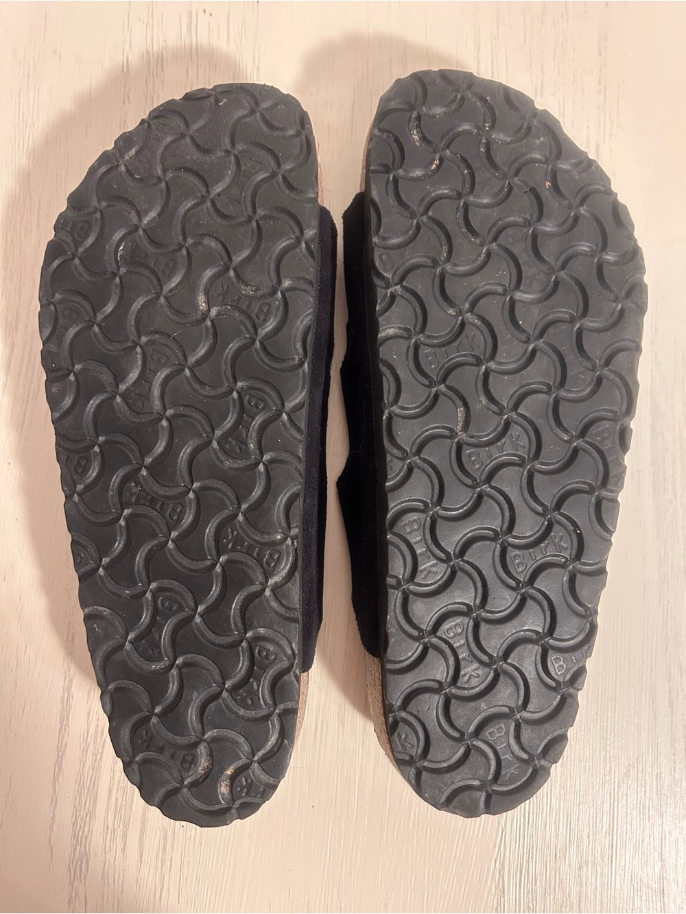 Birkenstock Black Suede Triple-Buckle Slide Sandals - Picture 4 of 4